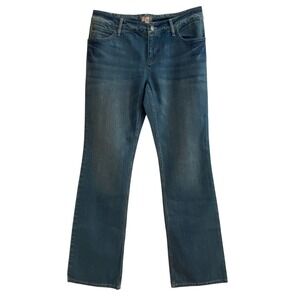 J. Jill Womens Blue Bootcut Denim Jeans Medium Wash Mid Rise Stretch Size 4